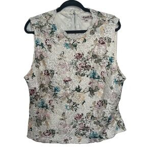 Nanette Lepore Sleeveless Lace Top Size XL‎ (0473)